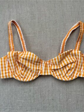 Peony Gingham swimsuit top